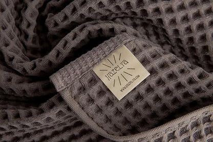 Waffle Cotton Bath Towels-100% Turkish Cotton, Quick Dry, Ultra Soft, Premium Absorbent, Weave Design, Fast Drying-2 Pieces Bath Towel Set (1 Large Bath Towel and 1 Hand Towel) (Anthracite) - color: Anthracite