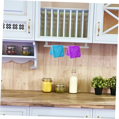 Healifty Stainless Steel Over Door Towel Rack Versatile Towel Storage Holder for Cabinets Bathrooms Accommodates Multiple Towels for Space Saving Areas