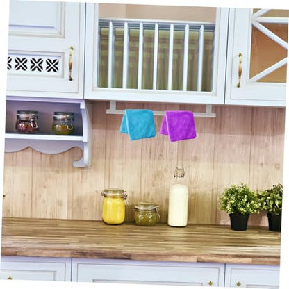 Healifty Stainless Steel Over Door Towel Rack Versatile Towel Storage Holder for Cabinets Bathrooms Accommodates Multiple Towels for Space Saving Areas