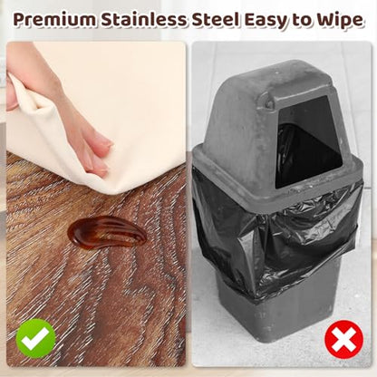 WLLHYF Bathroom Trash Can with Pop-Up Lid Lids Small Garbage Bin Plastic Marble Wood Pattern Trashcans Removable Liner Bucket Wastebasket Modern Narrow Waste Basket for Home Kitchen Bedroom Office