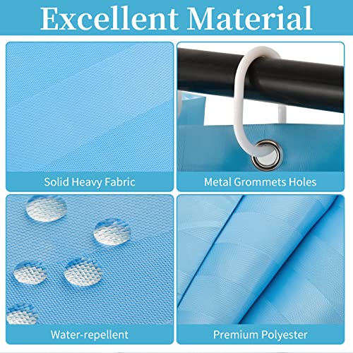 Small Mini Shower Curtain or Liner Fabric 31x71 Inch,Washable IPx4 Waterproof Hotel Quality,Shower Curtains with Hooks and Grommets,Stall Shower Liner/Blue … - color: Blue, size: 31"W x 71"L (Pack of 1)