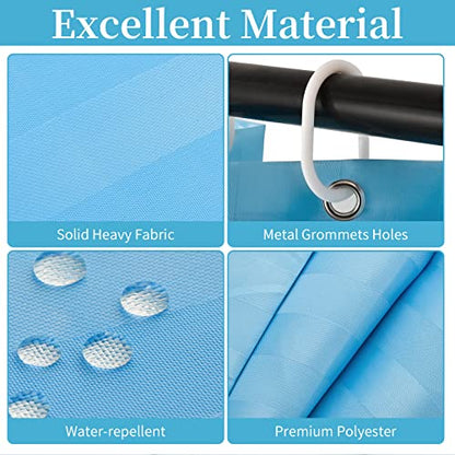 Small Mini Shower Curtain or Liner Fabric 31x71 Inch,Washable IPx4 Waterproof Hotel Quality,Shower Curtains with Hooks and Grommets,Stall Shower Liner/Blue … - color: Blue, size: 31"W x 71"L (Pack of 1)