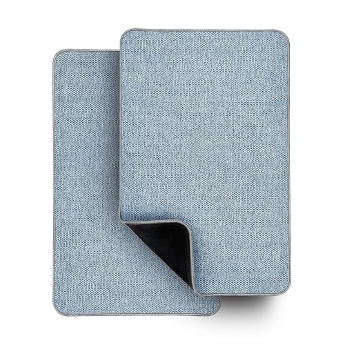 Bosap Bath Mat,Ultra Thin Bathroom Rugs,Rubber Bath Mats for Bathroom,No Slip Bath Rugs,Quick Dry,Machine Washable,Low Pile,Absorbent,Shower Outside,Sink,Home Decor Accessories.Blue,1'5"x2'3"(2 Pack) - color: Blue, size: 1'5" X 2'3" (2 Pack)