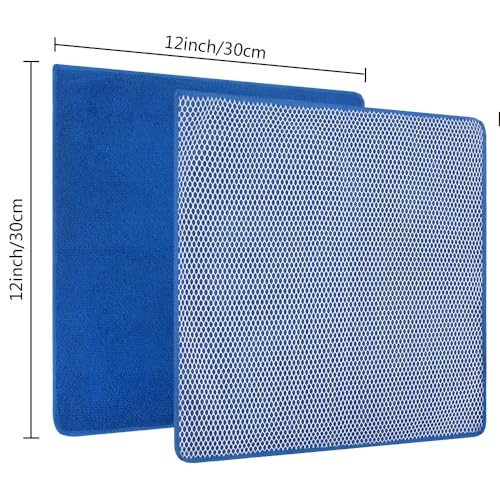 Dish Cloth for Washing Dishes Kitchen Washcloth Cleaning Cloth | 12x12inch 5pack Kitchen Towels Rags, Microfiber Cleaning Cloths, Wash Cloths with Poly Scour Side, Wholesale, Dark Blue - color: Dark Blue, size: 12inchx12inch 5pack