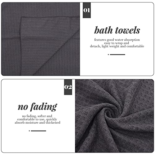 ABOOFAN 2pcs Bulk Bath Towels Waffle Bath Towels for Bathroom Quick Dry Soft No Fading