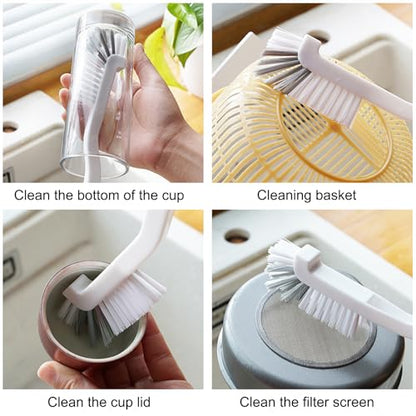 18Pcs Crevice Cleaning Brush Set, V Shape Grout Cleaner Brush for Deep Cleaning Gap, Hard Bristle Scrub Brushes Tools, Cleaning Supplies for Household Use, Bathroom, Kitchen, Toilet, Window