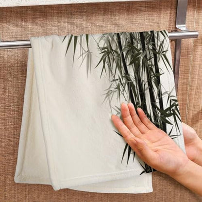 Asian Bamboo Coral Fleece Towels,Beach Towel Fluffy Super Absorbant Soft & Comfortable,Bath Towel for Sport,Yoga,SPA,Fitness