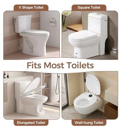 Soundfuse Toilet Safety Rails for Seniors, Adjustable Toilet Handles for Elderly and Disabled, Foldable Handicap Toilet Safety Frame Fit Any Toilets (350 LB)