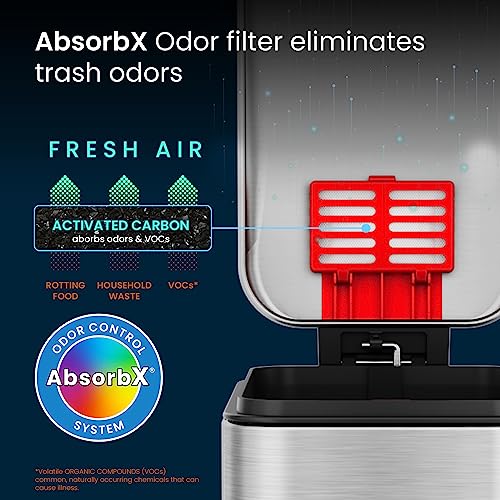 iTouchless 3 Gal Nursery Waste Bin | Step Pedal Diaper Trash Can | Silver | Foot-Operated Lid Opens Instantly | Whisper-Quiet AirNova Damper | Removable Liner Bucket | Neutral Finish Suits Any Color - color: Matte Silver