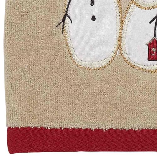 Avanti Linens - Hand Towels, Soft & Absorbent, Embroidered, Christmas Decorations, Set of 2 (Snowmen Gathering Collection) - size: 2pc Hand Towels