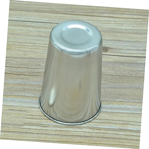 2pcs Stainless Steel Bathroom Cup Multi Use Tumblers for Toothbrushes Beverages and More Easy to Clean Silver Drinkware for Home and Travel - size: 6X6cm