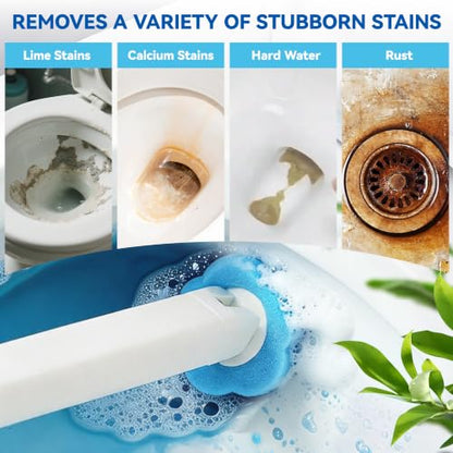 120 Count Disposable Toilet Brush Refills Pads for Most Toilet Wands | Prefilled Cleaning Deep-Scrubbing Toilet Pads, 3-Layer Sponge, For Bathroom Cleaning, Sinks, Tubs & Floor Drains - size: 120 refills