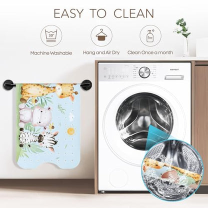 SHUCHING Baby Bath Mat for Tub Non Slip-40x16 Inch, Woodland Animal | Bathtub Mat for Kids & Toddler Mold Free, Long Shower Mat for Inside Shower with Suction Cup, Machine Washable - color: Woodland Animal