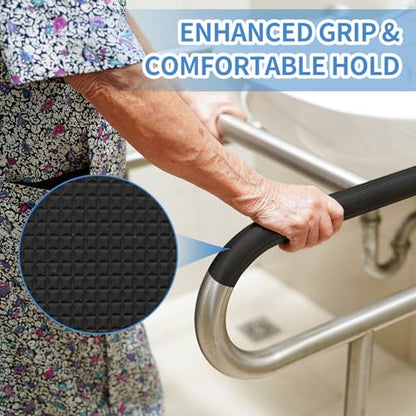 PATIKIL 5 x 21.5cm Non-Slip Grip Tape, Waterproof Non-Abrasive Traction Tape Self-Adhesive Cushion Pad Strips for Handrails Game Controllers Ovens- 7 Pcs (Black) - color: Black, size: 2 x 8.5 Inch