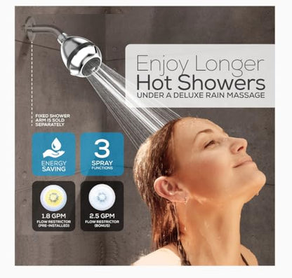 Extreme performance for low water pressure The Fire Hydrant Spa Short Chrome Massager Shower Head