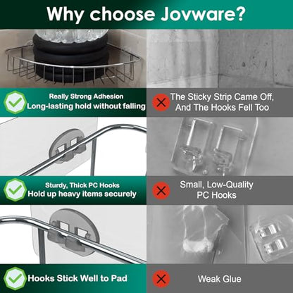 Shower Caddy Adhesive Replacement Stickers, Shower Organizer Adhesive Replacement Strips (Transparent - 12 Packs - 1 2 Wire Hook) - color: Transparent - 12 Packs - 1 2 Wire Hook