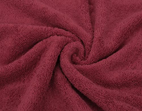 American Soft Linen 100% Cotton Luxury Turkish Towels, 6 Piece Towel Set | Soft Absorbent Quick Dry OEKO Tex Standard 100 Certificated Durable Machine Washable Premium Hotel Quality - color: Bordeaux Red
