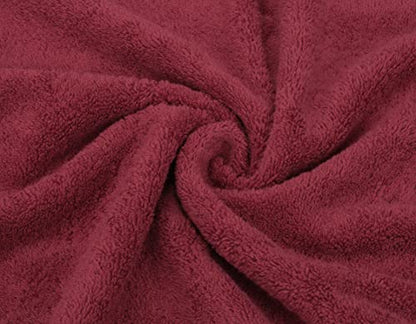 American Soft Linen 100% Cotton Luxury Turkish Towels, 6 Piece Towel Set | Soft Absorbent Quick Dry OEKO Tex Standard 100 Certificated Durable Machine Washable Premium Hotel Quality - color: Bordeaux Red