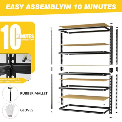 Heavy Duty Storage Shelving Unit, 5-Tier Adjustable Garage Shelves, 2025 lbs Capacity Metal Organizer Utility Rack, Freestanding for Kitchen Basement Bathroom Laundry, 36"W x 16"D x 72"H - size: 36Wx16Dx72H