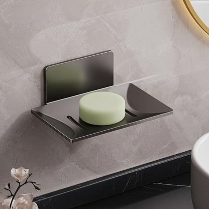 2 Pack No Drill Self Draining Wall Mounted Adhesive Carbon Steel Soap Dish Shower Soap Holder Bathroom Tray