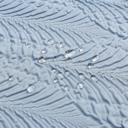72x84 Extra Long Shower Curtain, Fog Blue 3D Embossed Half Bath Curtain - color: Fogblue, size: 72"W x 84"L (Pack of 1)
