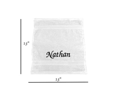 Liberty21 Luxury Custom Embroidered Washcloths Towel Set. Reusable Face and Body Washrags Set of Four. 100% Soft Cotton. Facial and Body Cleansing, Skin Care. (White) - color: White