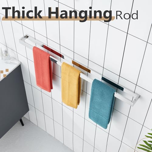 KOKOSIRI Towel Holder Chrome Bath Towel Bar Rack 32-Inch Kitchen Holder Polished Stainless Steel for Bathroom Hardware Wall Mounted, 1 Pack B4008CH-L32 - color: Polished Chrome, size: 32-Inch