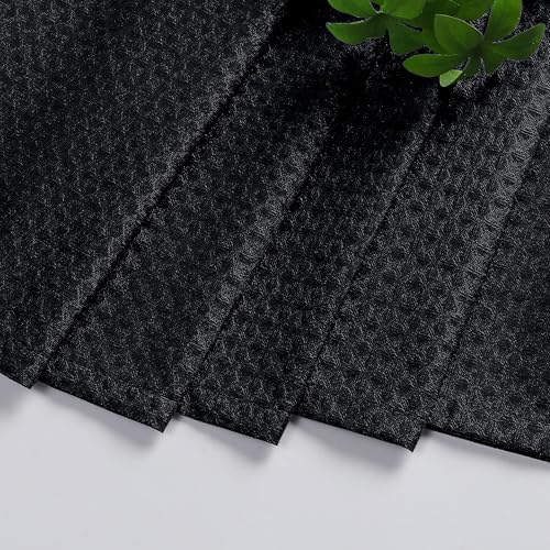 Aiyufeng Black Shower Curtains for Bathroom，Dot Like Embossed Textured Waterproof Fabric Shower Curtain，Hotel Luxury Quality & Soft Cloth，Machine Washable，72Wx78L - color: Black, size: 72"W x 78"L (Pack of 1)