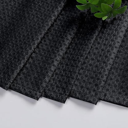 Aiyufeng Black Shower Curtains for Bathroom，Dot Like Embossed Textured Waterproof Fabric Shower Curtain，Hotel Luxury Quality & Soft Cloth，Machine Washable，72Wx78L - color: Black, size: 72"W x 78"L (Pack of 1)