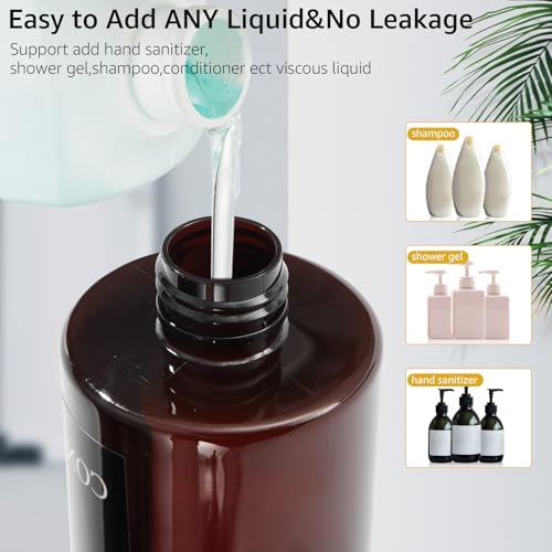 Pollock Shampoo and Conditioner Dispenser Set of 3,12.85 Oz *3 Chamber