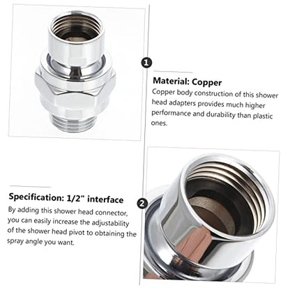 SHINEOFI Adjustable Copper Shower Swivel Adapter Durable Connector for Enhanced Shower Experience Easy Installation Resistant for Family Use