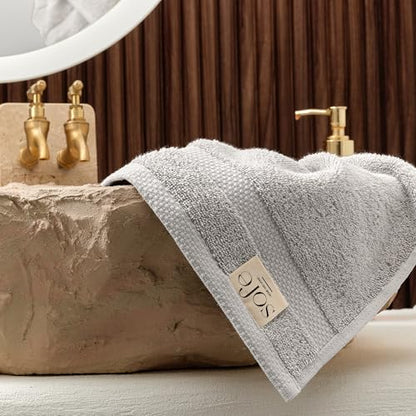 SOFE H&L | Olea Luxury Turkish Cotton Bath Towel Set of 1 : 1 Jumbo Bath Towel Cool Gray | Premium, Soft, Durable, Absorbent | XL Bath Towels Oversized - color: Cool Gray, size: Set of 1 (1 Jumbo Bath Towel)