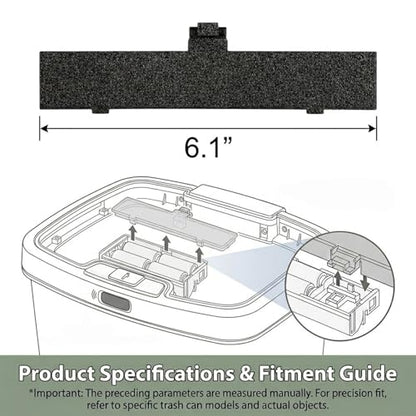 Battery Door Replacement Compatible with Ninestars Touchless Sensor Trash Can, Battery Compartment Cover for 50L 13.2 Gallon Automatic Waste Bin, Easy Snap-On Installation