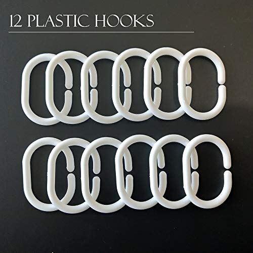 EurCross Clear Shower Curtain Liner 74 inch Long, EVA Waterproof Plastic Bathroom Curtain Shower Liner72x74 inches with 5 Weight Bottom Magnets, Transparent - color: Clear, size: 72"W x 74"L (Pack of 1)