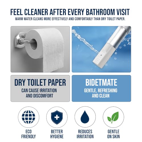 BidetMate 2000 Series Electric Bidet Toilet Seat, Air Dryer, Deodorizer | Heated Water & Seat, Unlimited Warm Water Wash, Self Cleaning Nozzle, Wireless Remote Bidet Seat, Fits Elongated Toilets - style: 2000 Series | Elongated | Remote