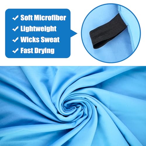 S Size Camping Towel Microfiber Quick Dry Lightweight for Men Women Travel Face Hand Neck Arm Hiking Riding Running Tennis Gym Fitness Sweat Towels(Blue, 2 Pack S) - color: Blue, size: 2 Pack S