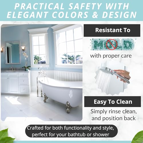ENKOSI Bath Mat - Large Non Slip Bathtub & Shower Mat - Extra Long 40 x 16 Inch Bathroom Mats for Tub Nonslip Anti Slip Bathmats (40x16 Navy 1-Pack) | Navy Blue color; Durable PVC; 40x16 in, Navy Blue - color: Navy Blue