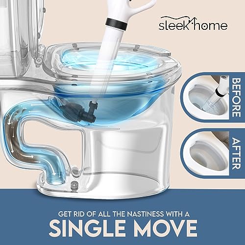Air Plunger Drain Clog Remover By Sleek Home- High-Pressure Air Toilet Plunger & Drain Unclogger- Drain Cleaner & Hair Clog Remover Air Blaster (ABS)