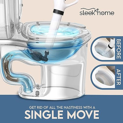Air Plunger Drain Clog Remover By Sleek Home- High-Pressure Air Toilet Plunger & Drain Unclogger- Drain Cleaner & Hair Clog Remover Air Blaster (ABS)