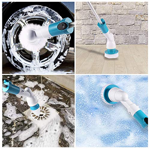 Replacement Brush Heads for Hurricane Spin Scrubber with Multi-Function Set of 3（Flat,Dome,Corner） and Adapter for Bathroom, Floor, Wall and Kitchen