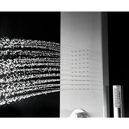 Blue Ocean ™ 56" Stainless Steel SPS8729 Thermostatic Shower Panel Column System with Rainfall Shower Head, Body Nozzles, and Handheld Shower Head, Shower Tower - style: 56 inch stainless steel