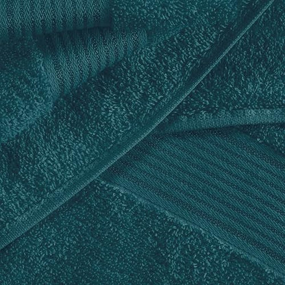 Ultra Soft 6 Pack Cotton Towel Set, Contains 2 Bath Towels 28x55 inch, 2 Hand Towels 16x24 inch & 2 Wash Coths 12x12 inch, Ideal Everyday use, Compact & Lightweight - Teal - color: Teal