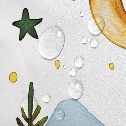 Happy Camper Small Stall RV Shower Curtain Rustic Tree Mountain Adventure Tent Camping Bathroom Curtains Travel Trailer Bathroom Accessories Set with Hooks 36 x 72 Inches - color: Blue, size: 36"W x 72"L (Pack of 1)