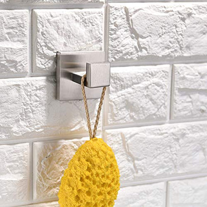 TURS Brushed Bathroom Accessory Set Towel Ring Set Stainless Steel Toilet Paper Holder Towel Ring Robe Hook Wall Mount - color: Brushed