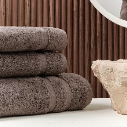 SOFE H&L | Olea Luxury Cotton Turkish Bath Towels Set of 4 Dark Gray | Premium, Soft, Durable, Absorbent | Hotel Quality Plush Towels and Thick Towel Sets - color: Dark Gray, size: Set of 4 (4 Bath Towels)