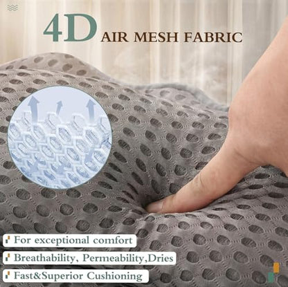 Bath Pillow RUVINCE Ergonomic Luxury Bathtub Pillow with Head,Neck, Shoulder and Back Support, 4D Bath Pillows for tub with 6 Powerful Suction Cups, Fits All Bathtub - color: Grey