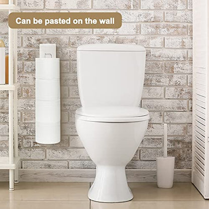 Over the Tank Toilet Paper Holder 1pcs | Bathroom Toilet Tissue Paper Roll Storage Wall Mount Brushed Nickel Metal Hanging Adhesive Toilet Paper Organizer Dispenser - color: C:hold 4 Rolls Tissue(1pcs)