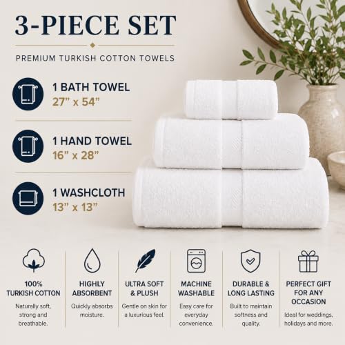 Personalized Towel Set, Custom Bath Towels with Name, Turkish Cotton Green | 3 Pcs Set, 100% Cotton, Embroidered, Monogrammed, Customized Gift For Adults, Wedding, Bridal Shower, Housewarming, Spa - color: Green, size: 3 Piece Towel Set