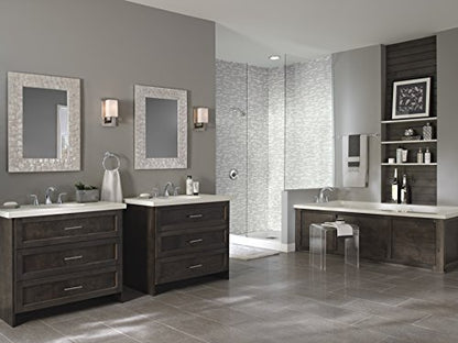 Pfister Pasadena 8 in Widespread Bathroom Sink Faucet 3 Hole Double Handle Polished Chrome Vanity Faucet with Push & Seal Drain and Pfast Connect Technology LF049PDCC - color: Polished Chrome