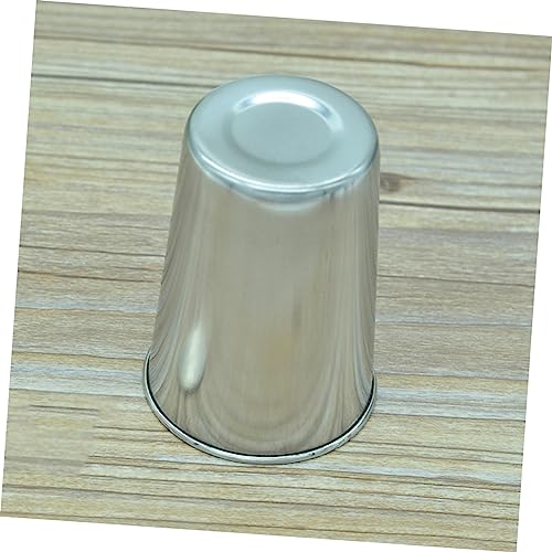 2pcs Stainless Steel Tumbler Versatile Cups for Toothbrush Beverages More Silver Finish Easy to Clean for Bathroom Kitchen Parties - size: 6X6cm